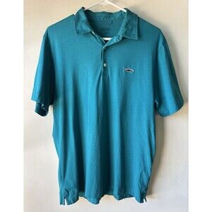 Patagonia Worn Wear Teal 100% Organic Cotton Polo Shirt Men's S Short Sleeve